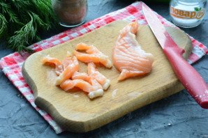 Бутерброды с рикоттой и красной рыбой