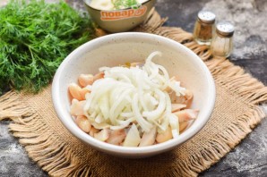 Датский салат с фасолью