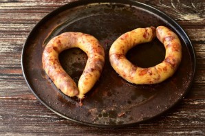 Домашняя колбаса с картошкой