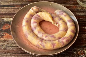 Домашняя колбаса с картошкой