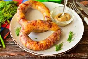 Домашняя колбаса с картошкой