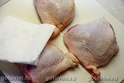 Куриные бедра с горчицей и сливками