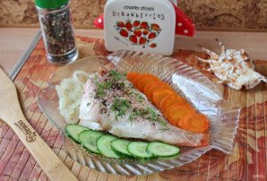 Морской окунь в пароварке