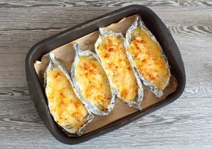 Пикша в духовке под сыром