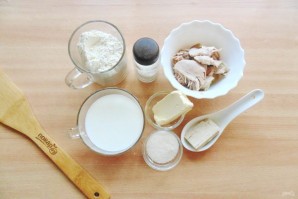 Пирог с курицей в соусе "Бешамель"