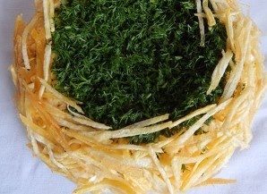 Салат "Гнездо глухаря" Салат "Гнездо глухаря"