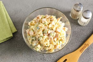 Салат с бужениной и огурцом