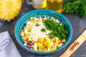 Салат с цесаркой с ананасом