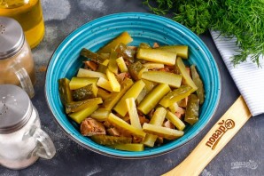 Салат с говяжьей печенью