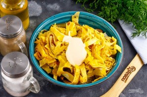 Салат с говяжьей печенью