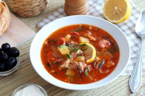 Солянка на говяжьем бульоне