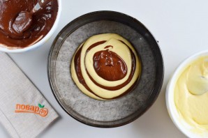 Торт "Зебра" на сметане