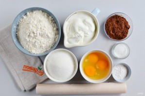 Торт "Зебра" на сметане