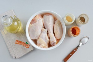 Вкусная жареная курица