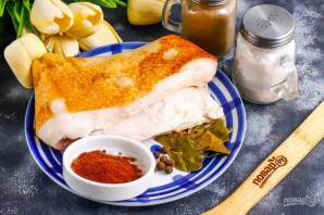 Вкусное соленое сало