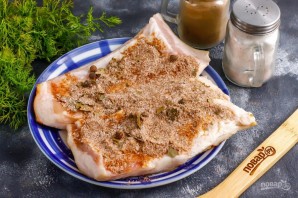 Вкусное соленое сало