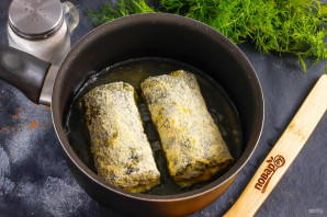 Жареные роллы с курицей