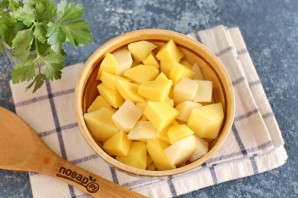 Борщ без капусты с солеными огурцами