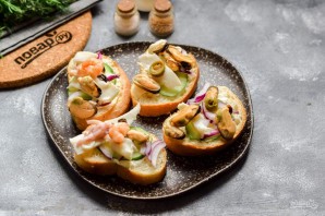 Бутерброды с морепродуктами Бутерброды с морепродуктами