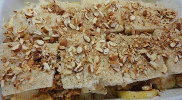 Хлебный яблочный пудинг по-крестьянски , пошаговый рецепт с фото