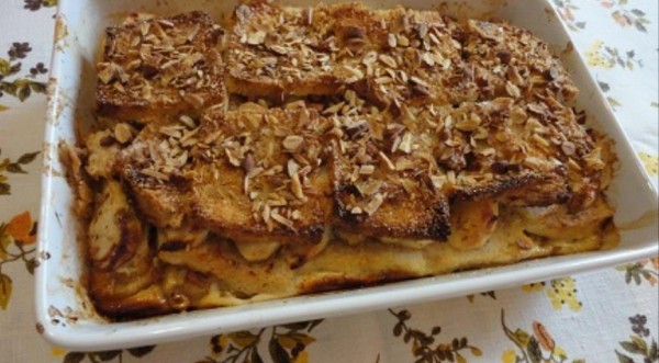 Хлебный яблочный пудинг по-крестьянски , пошаговый рецепт с фото