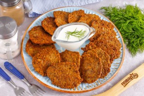 Печеночные оладьи с картофелем