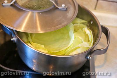 Пирог из голубцов с пшеничной кашей, грибами и овощами 