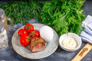 Салат с ростбифом и рукколой