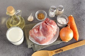 Свинина со сливками в мультиварке