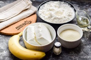 Сырники с бананом без яиц Сырники с бананом без яиц