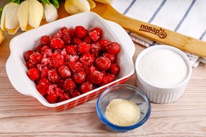 Вишневое компоте для торта