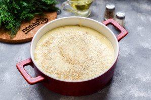 Заливной пирог с капустой и грибами