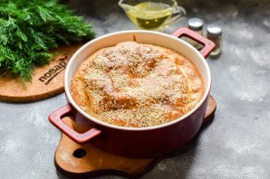 Заливной пирог с капустой и грибами