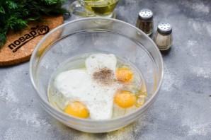 Заливной пирог с капустой и грибами