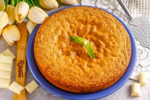 Бисквит на белом шоколаде