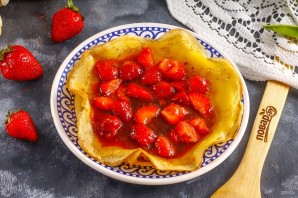 Десерт "Фламбе заката"