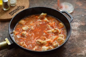 Гнезда из макарон с индейкой