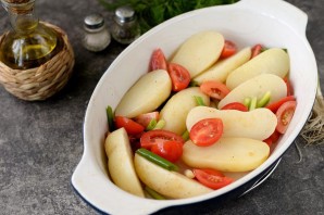 Кефаль с картошкой в духовке