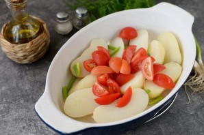 Кефаль с картошкой в духовке Кефаль с картошкой в духовке