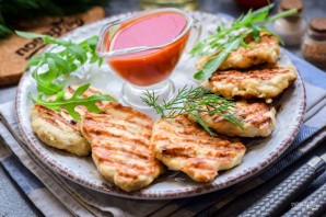 Куриные оладьи со сметаной