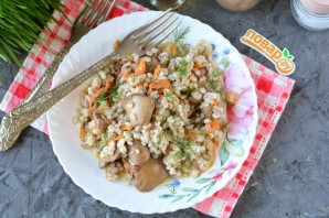 Перловка с куриной печенью