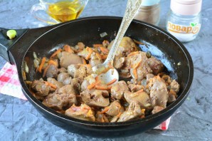 Перловка с куриной печенью