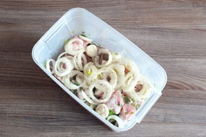 Шашлык с майонезом и лимоном