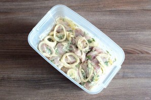 Шашлык с майонезом и лимоном