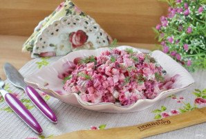 Шведский салат с сельдью