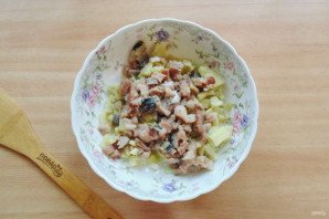 Шведский салат с сельдью