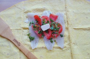 Судак запеченный в лаваше