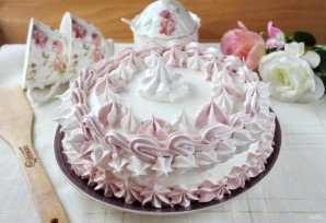 Торт со сливками и ананасами