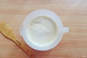 Торт со сливками и ананасами