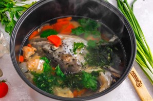 Уха из лосося в мультиварке